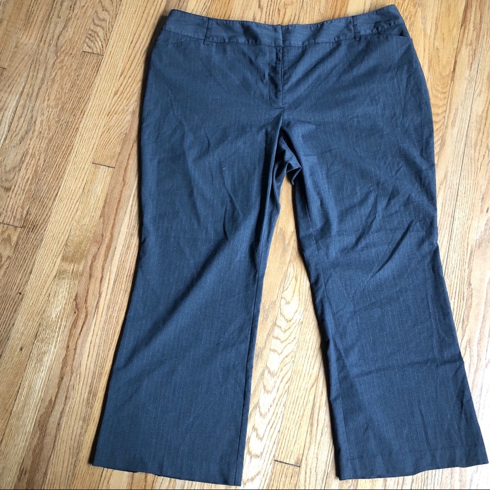 Grey pinstripe dress pants